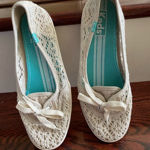 Keds crochet slip on 7 new